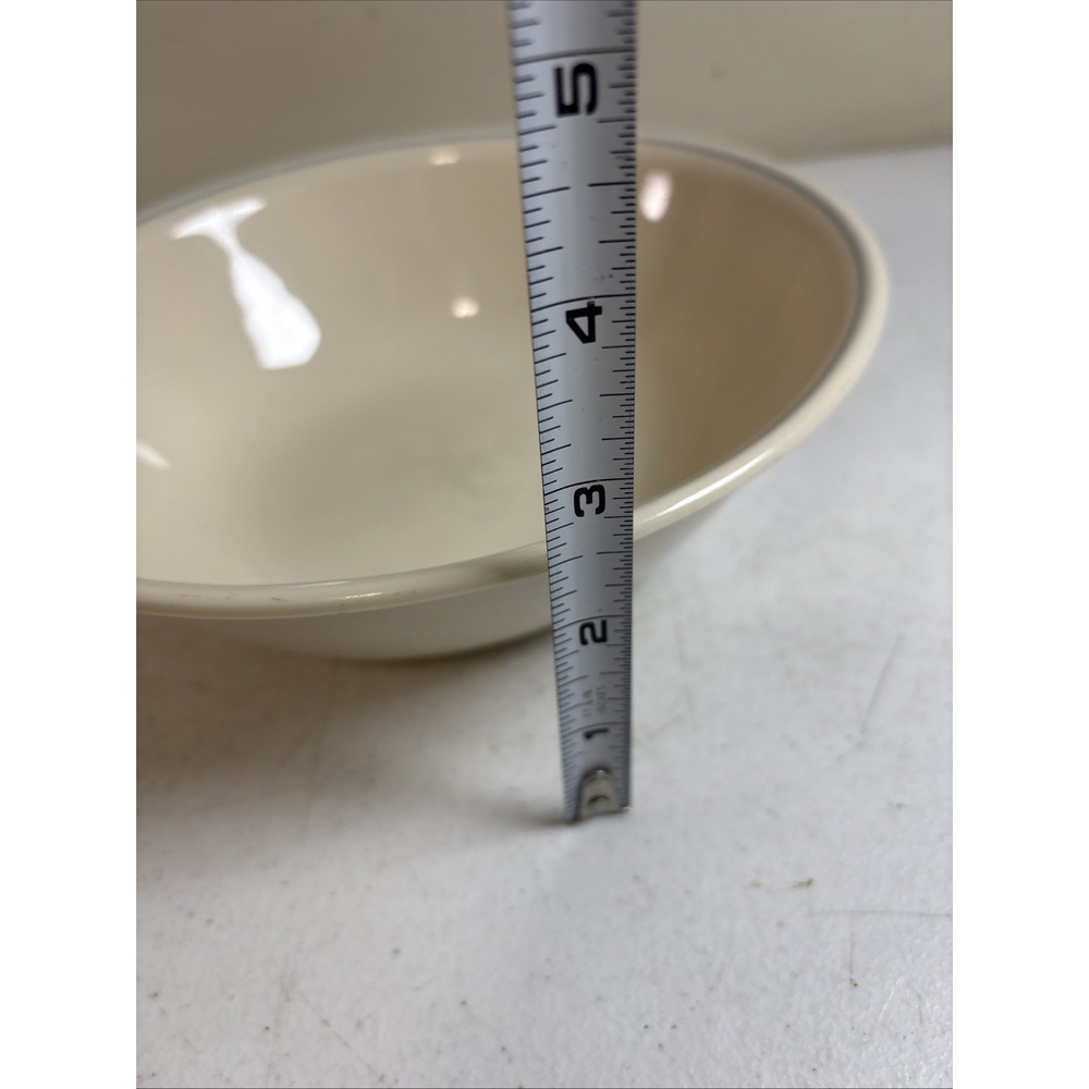 Corelle BLUE LILY Vegetable Serving Bowl 8.5" Single Blue Line Sandstone Beige - Picture 4 of 5